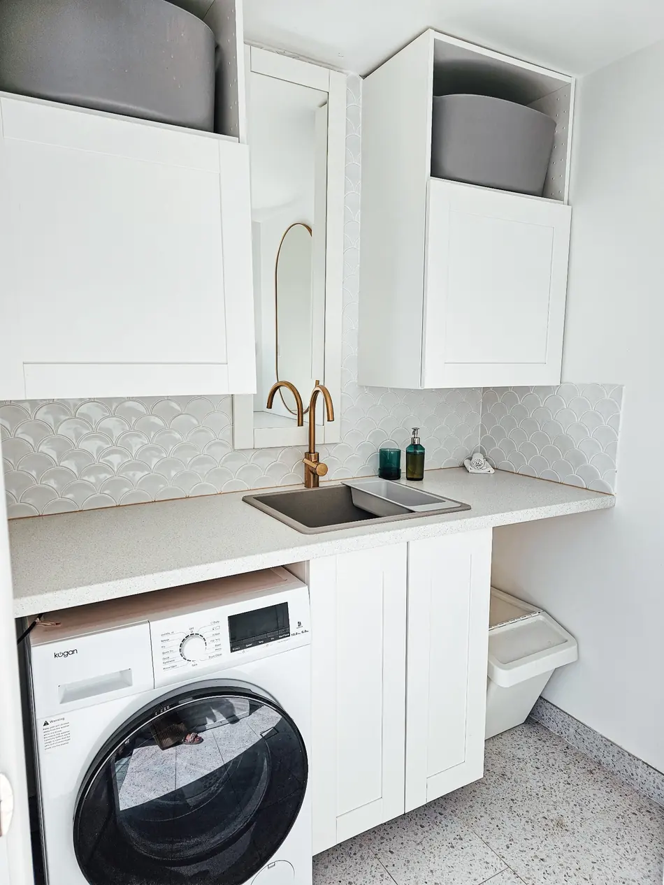 Laundry and second bathroom at Kos Koliba Holiday Home